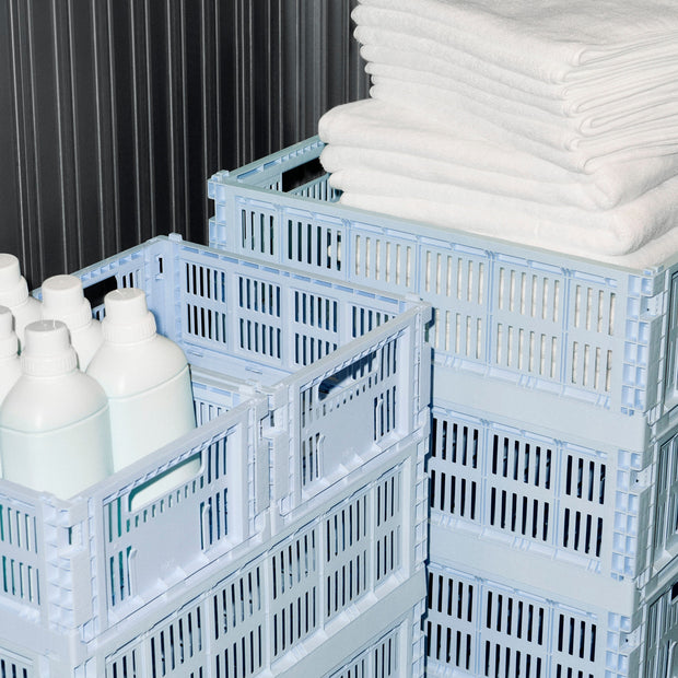 HAY Úložné boxy Colour Crate, Mini, 2 kusy, Soft Blue - DESIGNSPOT