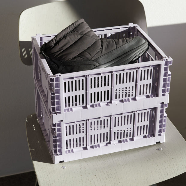 HAY Úložný box Colour Crate, Small, Powder - DESIGNSPOT
