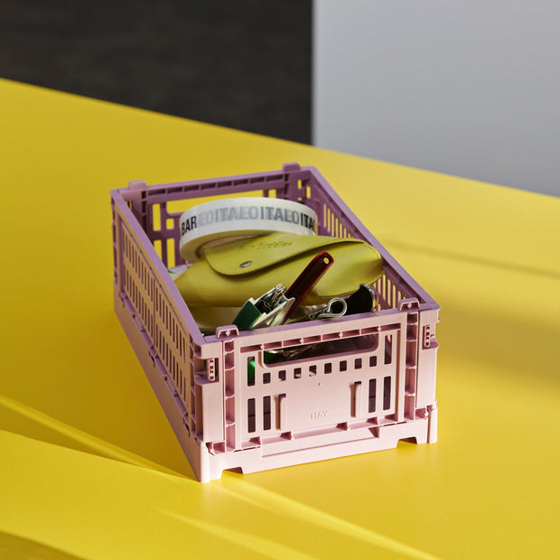 HAY Úložný box Colour Crate, Small, Powder - DESIGNSPOT