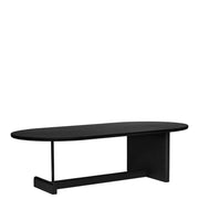 Fogia Konferenční stolek Koku Oval Low, Black Oak - DESIGNSPOT