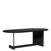 Fogia Konferenční stolek Koku Oval High, Black Oak - DESIGNSPOT