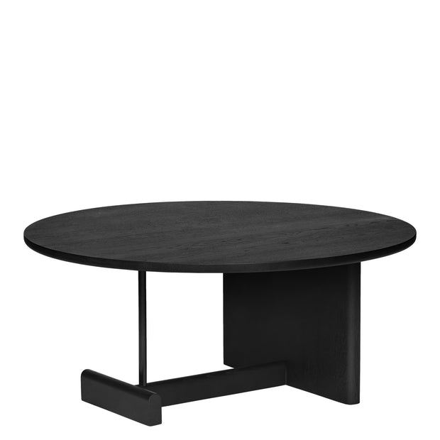 Fogia Konferenční stolek Koku Round Low, Black Oak - DESIGNSPOT
