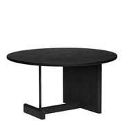 Fogia Konferenční stolek Koku Round High, Black Oak - DESIGNSPOT