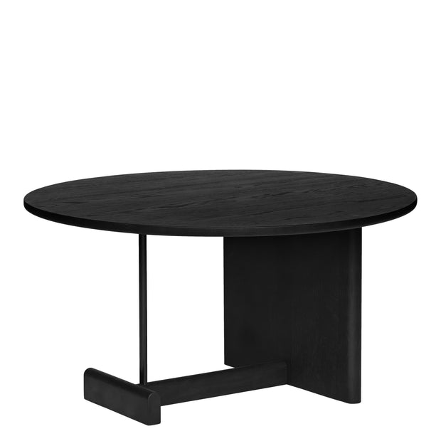 Fogia Konferenční stolek Koku Round High, Black Oak - DESIGNSPOT