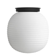 New Works Stropní svítidlo Lantern, Medium, Black / White Opal - DESIGNSPOT