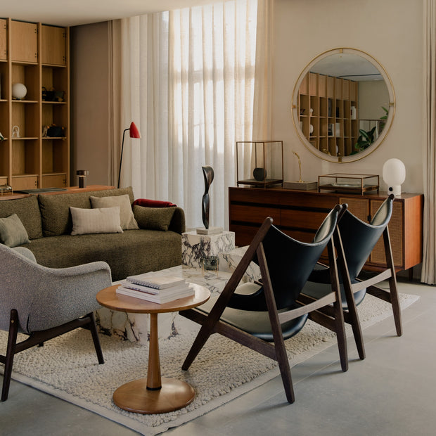 Audo Copenhagen Křeslo Knitting, Leather, Natural Oak / Dunes 21000 - DESIGNSPOT