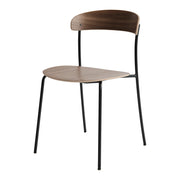 New Works Židle Missing, Walnut / Black - DESIGNSPOT