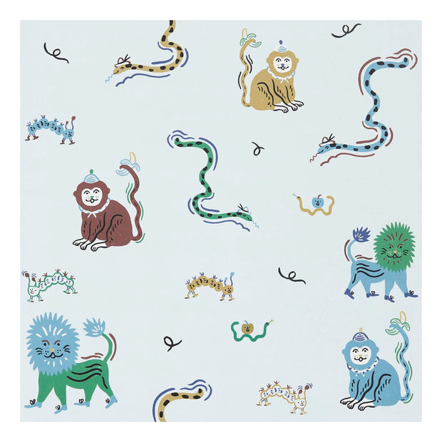 Nofred Dětská tapeta Monkey Fun, Blue - DESIGNSPOT