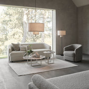 New Works Konferenční stolek Florence Ø90, Black / Gris du Marais Marble - DESIGNSPOT