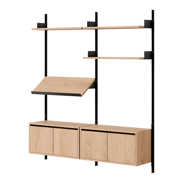 New Works Policová sestava Living Cabinets Low w. Doors - DESIGNSPOT