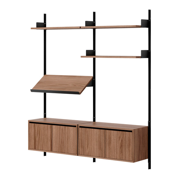 New Works Policová sestava Living Cabinets Low w. Doors - DESIGNSPOT