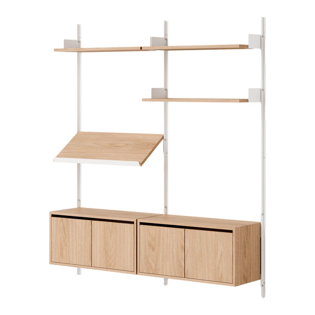 New Works Policová sestava Living Cabinets Low w. Doors - DESIGNSPOT
