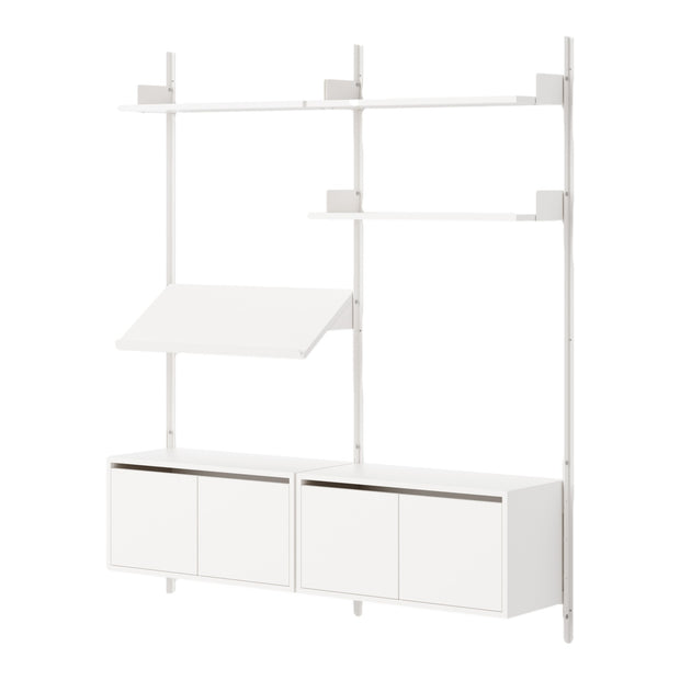 New Works Policová sestava Living Cabinets Low w. Doors - DESIGNSPOT