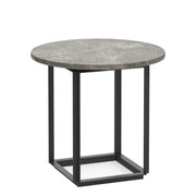 New Works Odkládací stolek Florence Ø50, Black / Gris du Marais Marble - DESIGNSPOT