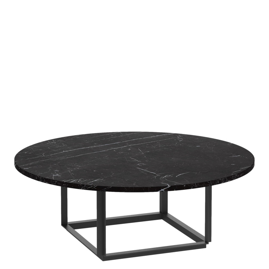 Konferenční stolek Florence Ø90, Black / Black Marble