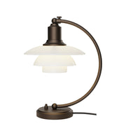 Louis Poulsen Stolní lampa PH 2/2 Luna, Aged Brass / Opal - DESIGNSPOT
