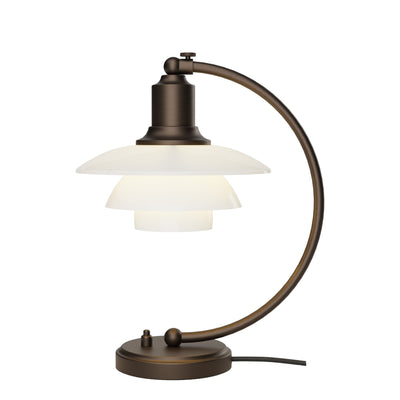 Louis Poulsen Stolní lampa PH 2/2 Luna, Aged Brass / Opal - DESIGNSPOT