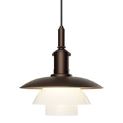 Louis Poulsen Závěsné svítidlo PH 3/3, Aged Brass / Opal - DESIGNSPOT