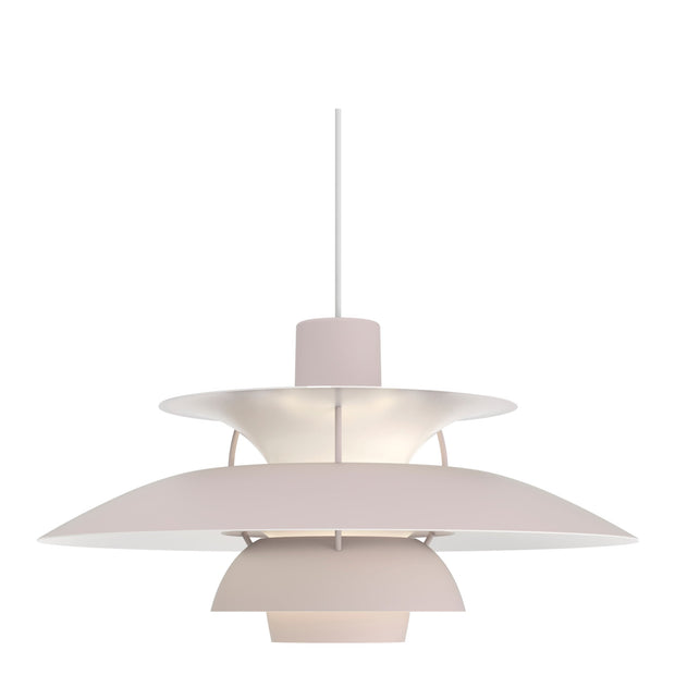 Louis Poulsen Závěsná lampa PH 5, Monochrome oyster grey - DESIGNSPOT