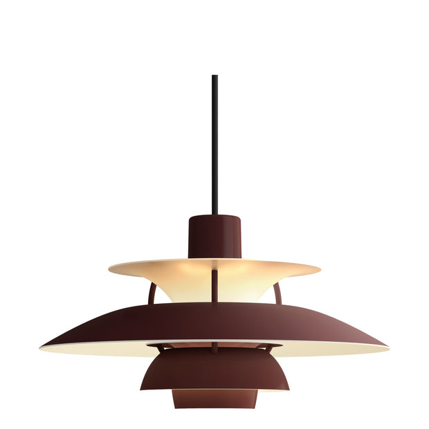 Louis Poulsen Závěsná lampa PH 5 Mini, Monochrome burgundy - DESIGNSPOT