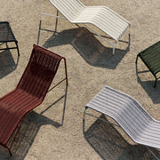 HAY Zahradní křeslo Palissade Cord Lounge Low, Iron Red - DESIGNSPOT