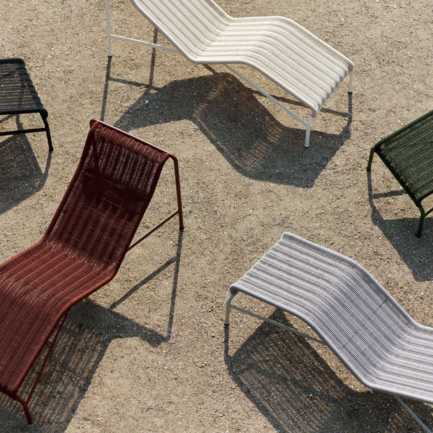 HAY Zahradní křeslo Palissade Cord Lounge Low, Iron Red - DESIGNSPOT