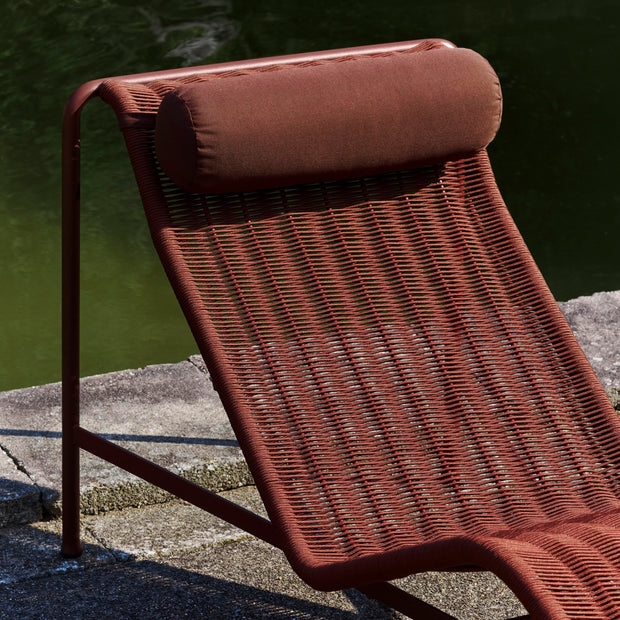 HAY Zahradní lehátko Palissade Cord Chaise Longue, Iron Red - DESIGNSPOT