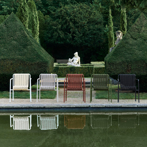 HAY Zahradní křeslo Palissade Cord Lounge Low, Iron Red - DESIGNSPOT