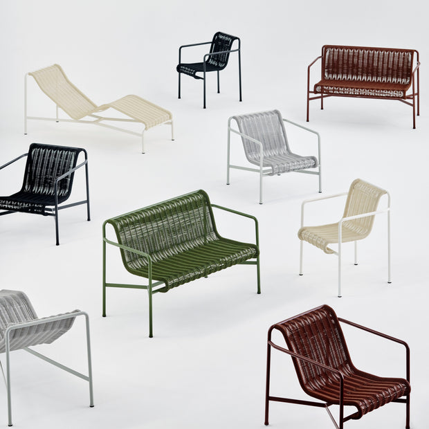 HAY Zahradní křeslo Palissade Cord Lounge Low, Iron Red - DESIGNSPOT