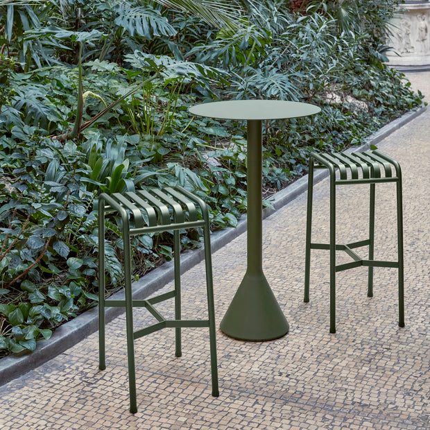 Hay Zahradní stolička Palissade Bar Stool, Olive - DESIGNSPOT