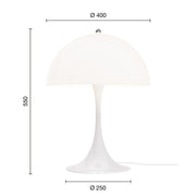Louis Poulsen Stolní lampa Panthella 400, White opal acryl - DESIGNSPOT