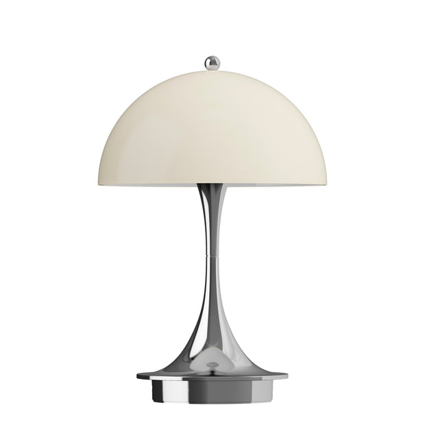 Louis Poulsen Přenosná lampa Panthella 160, Chrome opal beige - DESIGNSPOT
