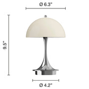 Louis Poulsen Přenosná lampa Panthella 160, Chrome opal beige - DESIGNSPOT