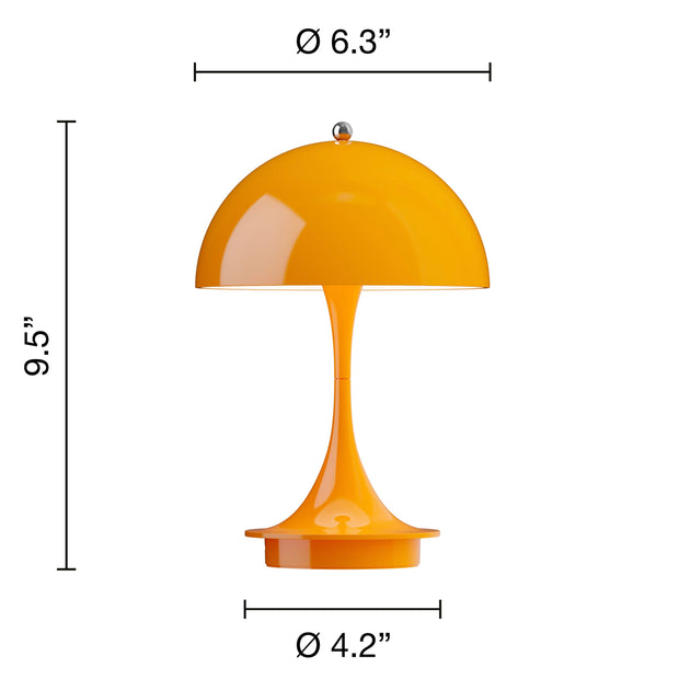 Louis Poulsen Přenosná lampa Panthella 160, Opaque orange - DESIGNSPOT