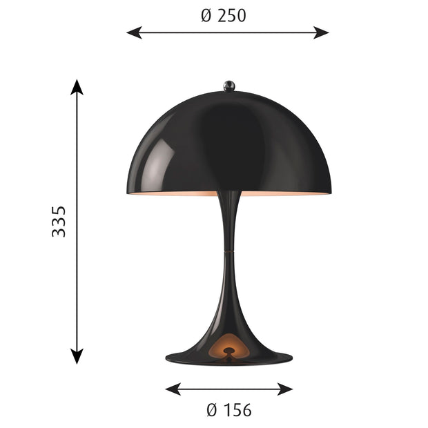 Louis Poulsen Stolní lampa Panthella 250, Black - DESIGNSPOT