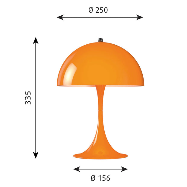Louis Poulsen Stolní lampa Panthella 250, Orange - DESIGNSPOT