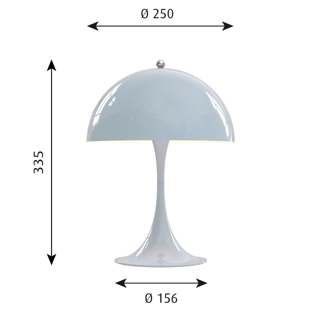 Louis Poulsen Stolní lampa Panthella 250, Pale blue - DESIGNSPOT