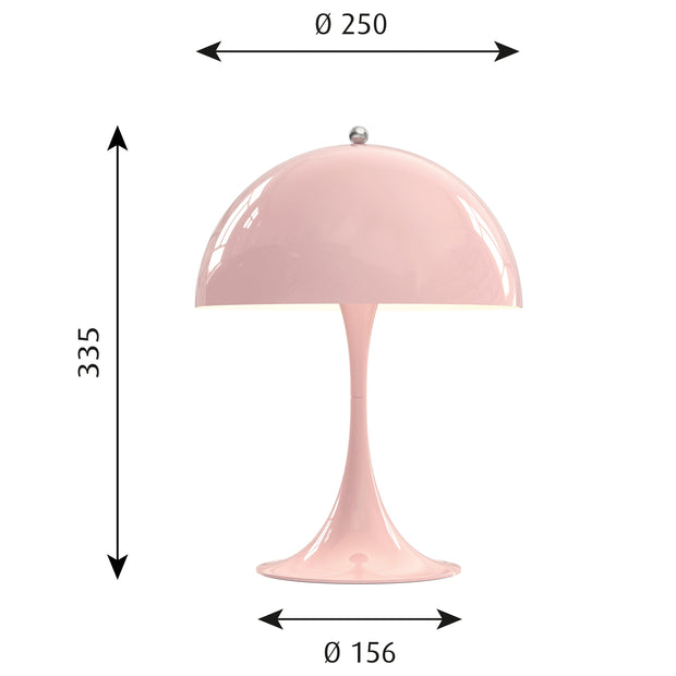 Louis Poulsen Stolní lampa Panthella 250, Pale rose - DESIGNSPOT