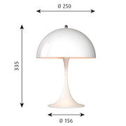 Louis Poulsen Stolní lampa Panthella 250, White - DESIGNSPOT