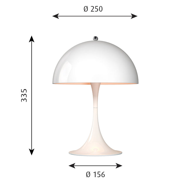 Louis Poulsen Stolní lampa Panthella 250, White - DESIGNSPOT