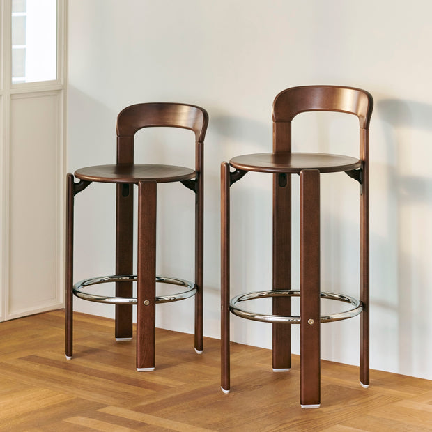 HAY Barová židle Rey Low, Umber Brown - DESIGNSPOT