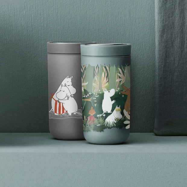 Stelton Termohrnek To Go Click, 0,2 l, Moomin Soft Dusty Green - DESIGNSPOT