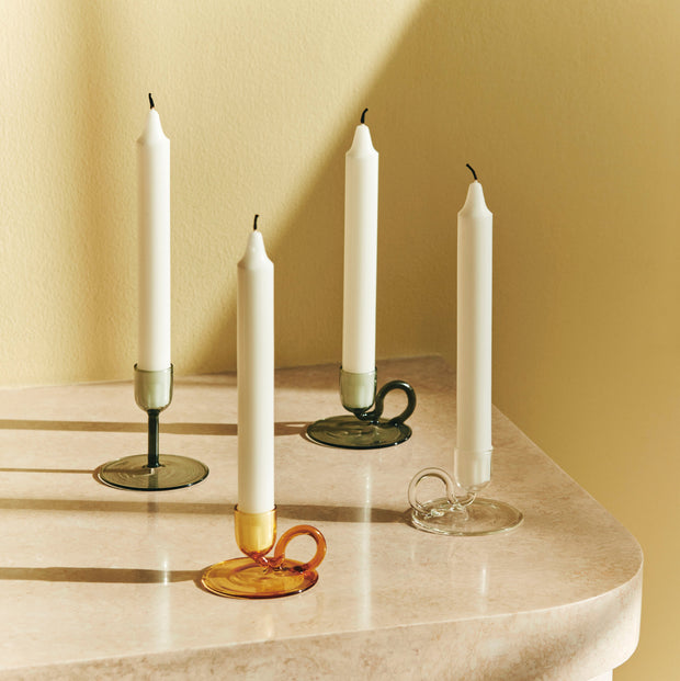 HAY Svícen Tiny, Curved, Yellow - DESIGNSPOT