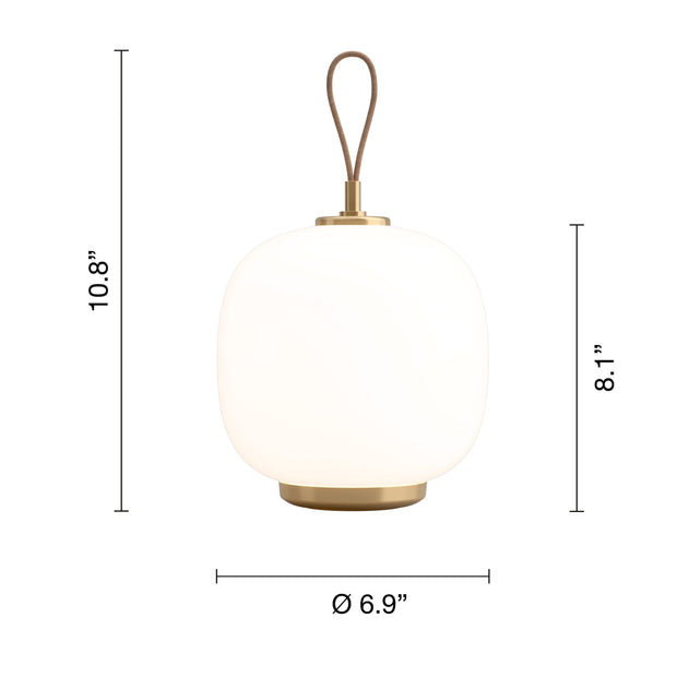 Louis Poulsen Přenosná lampa VL 45 Radiohus, Brass / White Opal - DESIGNSPOT