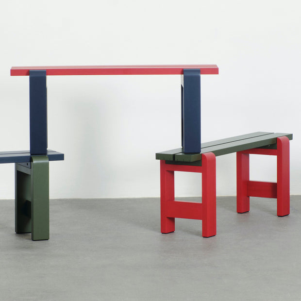 Hay Lavice Weekday Bench Duo, Steel Blue/Olive - DESIGNSPOT