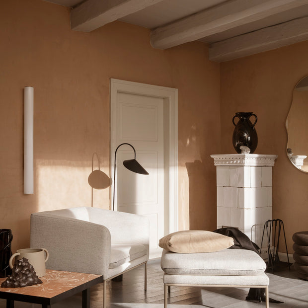 ferm LIVING Nástěnná lampa Vuelta 100, Stainless Steel - DESIGNSPOT