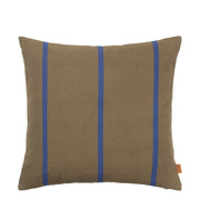 ferm LIVING Polštář Grand Cushion, Olive / Bright Blue - DESIGNSPOT