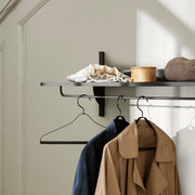 ferm LIVING Police s věšákem Sector Rack, Black - DESIGNSPOT