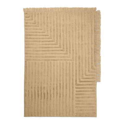 Ferm Living Koberec Crease Wool, Sand - DESIGNSPOT