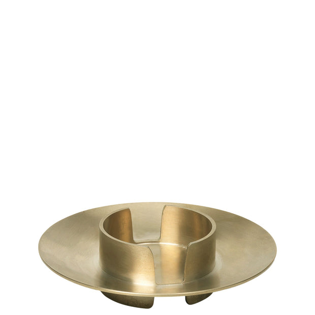 ferm LIVING Svícen Block Candle Holder, Brass - DESIGNSPOT